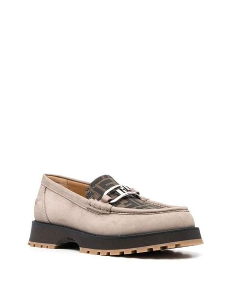 fendi loafers mens|fendi o'lock leather trim loafer.